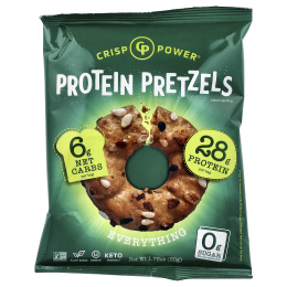 Crisp Power, Протеиновые крендели, все, 6 пакетиков по 50 г (1,75 унции)
