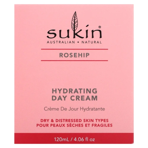 Sukin, Увлажняющий дневной крем, шиповник, 120 мл (4,06 жидк. унции)