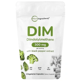 Micro Ingredients, DIM с экстрактом черного перца, 240 вегетарианских капсул