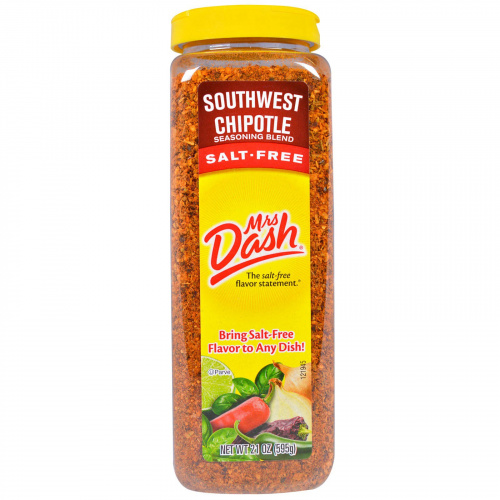 Mrs. Dash, Смесь приправ с сушеными перцами халапено с Юго-Запада, без соли, 21 унция (595 г)