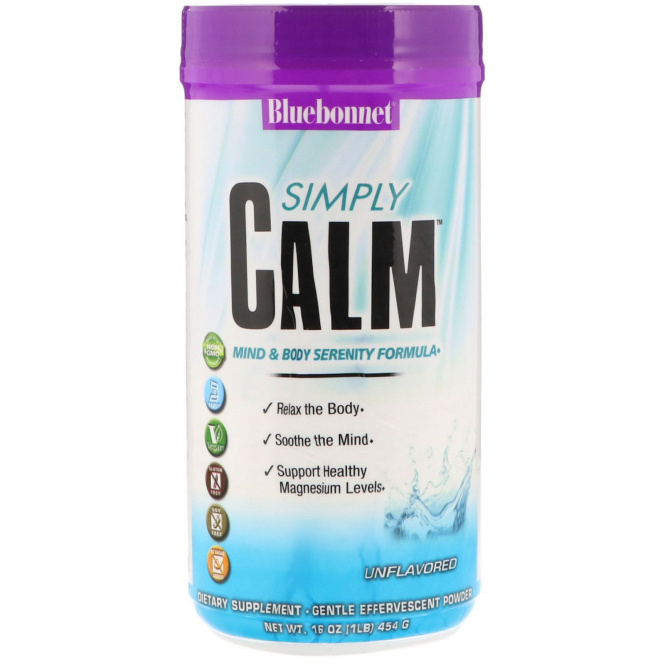 Bluebonnet Nutrition, Simply Calm, Без ароматизаторов, 16 унц. (454 г)