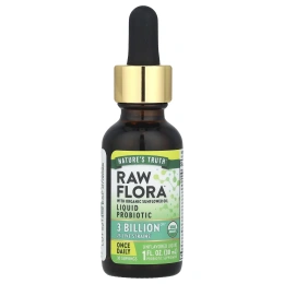 Nature's Truth, Жидкий пробиотик Raw Flora ™, без добавок, 3 млрд КОЕ, 30 мл (1 жидк. Унция)