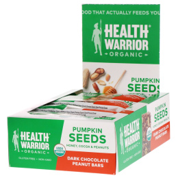 Health Warrior, Inc., Тыквенные семечки, темный шоколад, арахис, 12 батончиков, 14,8 унц. (420 г)