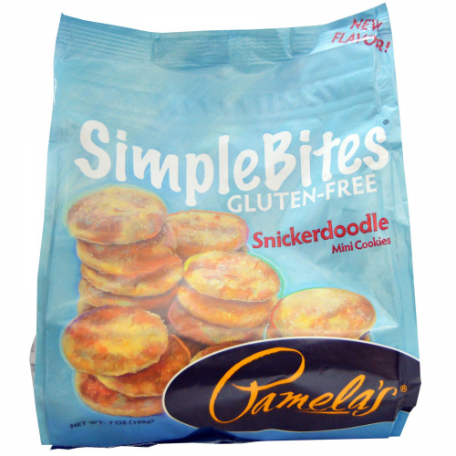 Pamela's Products, Simplebites, мини-печенье Snickerdoodle, без глютена, 7 унций (198 г)