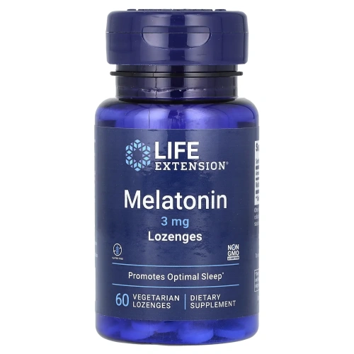 Life Extension, Мелатонин, 3 мг, 60 пастилок
