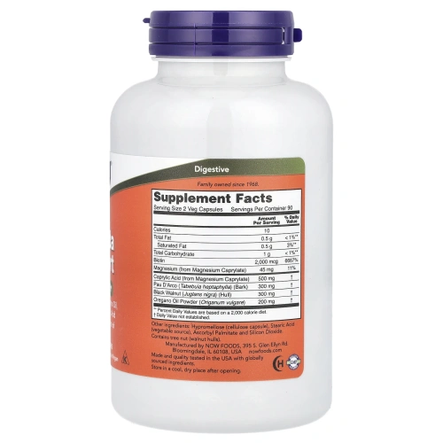 Now Foods, Candida Support, 180 капсул в растительной оболочке