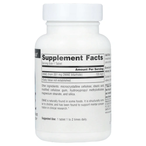 Source Naturals, DMAE (351 мг) 100 таблеток
