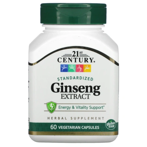 21st Century, Ginseng Extract, Standardized, 60 Vegetarian Capsule