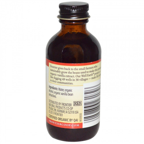 Frontier Natural Products, Натуральный экстракт ванили, 2 жидких унции (59 мл)