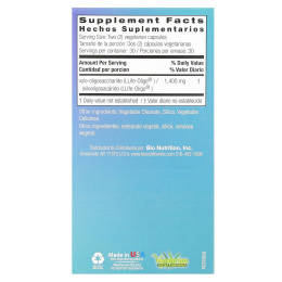 Bio Nutrition, пребиотик, 60 вегетарианских капсул