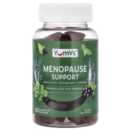 YumVs, жевательные таблетки для поддержки в период менопаузы, натуральный продукт, 60 жевательных конфет