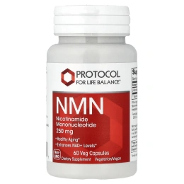 Protocol for Life Balance, NMN, 250 мг, 60 растительных капсул