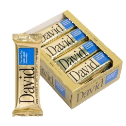 David Protein, Protein Bar, Chocolate Chip Cookie Dough, 12 Bars, 2.19 oz (62 g) Each