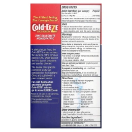 Cold Eeze, средство от простуды, глюконат цинка, натуральная дикая вишня, 25 пастилок