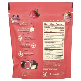Tru Fru, Nature's Strawberries, темный шоколад, 119 г (4,2 унции)