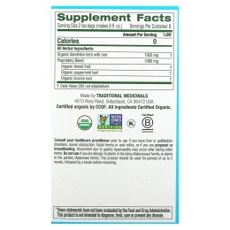 Traditional Medicinals, Organic EveryDay Detox, одуванчик, без кофеина, 16 чайных пакетиков в упаковке, 24 г (0,85 унции)