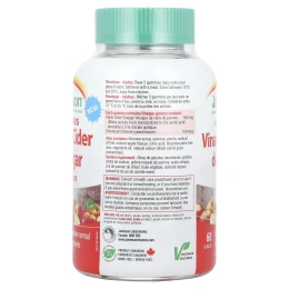 Jamieson Vitamins, Яблочный уксус с хромовыми жевательными мармеладками, красное яблоко, 60 жевательных мармеладок