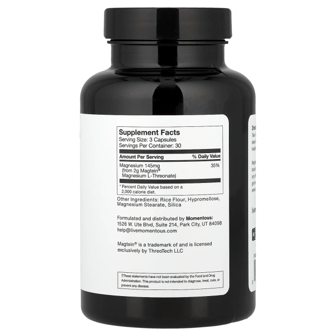 Momentous, Magtein®, 90 капсул (48 мг в 1 капсуле)