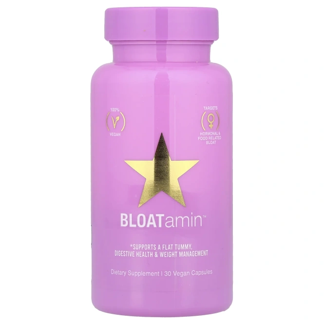 HAIRtamin, BLOATamin ™, 30 веганских капсул
