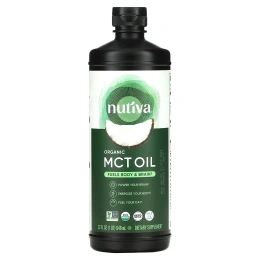 Nutiva, 100% органическое кокосовое масло со среднецепочечными триглицеридами, без ароматизаторов, 946 мл (32 жидк. унц.)
