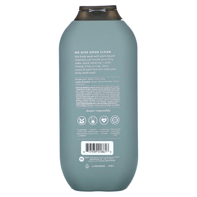 Method, Для мужчин, гель для душа, море + прибой, 532 мл