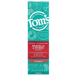 Tom's of Maine, Зубная паста с прополисом и мятой без содержания фторида, гессонит, 5.5 унций (155.9 г)