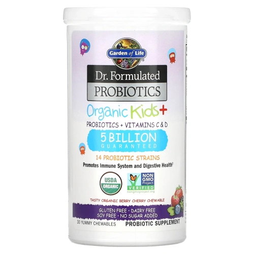 Garden of Life, Dr. Formulated Probiotics Organic Kids+ Shelf Stable, 30 Capsules