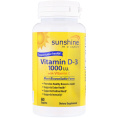 Sunshine, Vitamin D3 with Vitamin C, 1000 МЕ, 60 Caplets