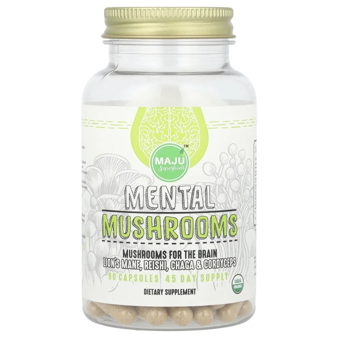Maju Superfoods, Mental Mushrooms, 90 капсул