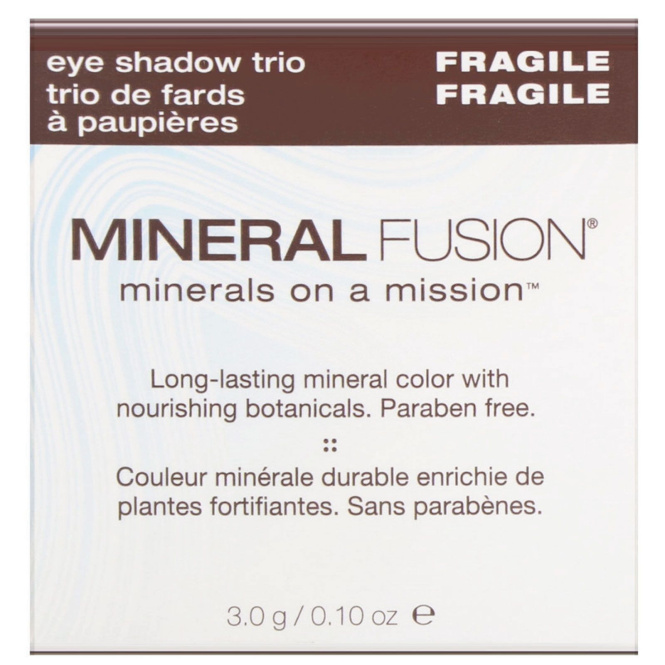 Mineral Fusion, Трио теней для век с нежными оттенкам, 3 г