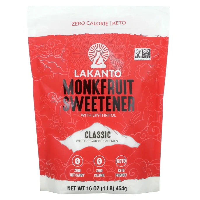 Lakanto, Подсластитель из архата с эритритолом, классический, 454 г (1 фунт)