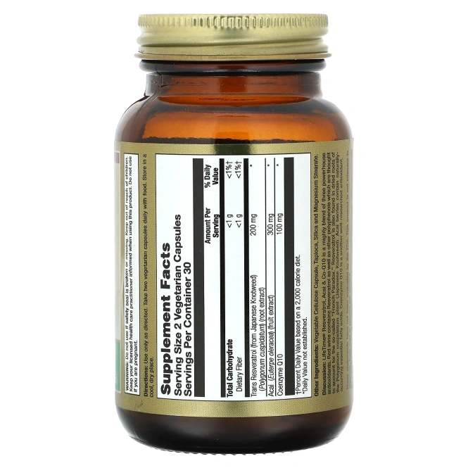LifeTime Vitamins, Ресвератрол Асаи и Ко-Q10 60 вег капсул