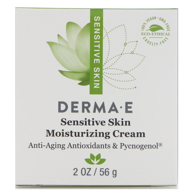 Derma E, Успокаивающий увлажняющий крем, 2 унции (56 г)