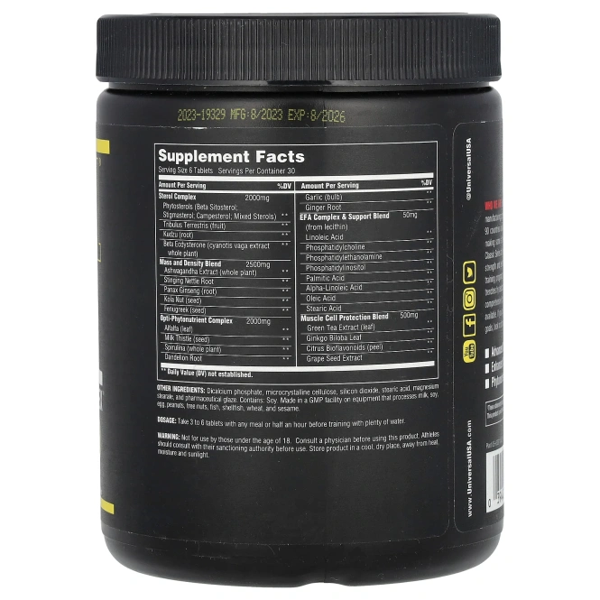 Animal, Комплекс натуральных стеролов, добавка с анаболическими стеролами, 180 таблеток