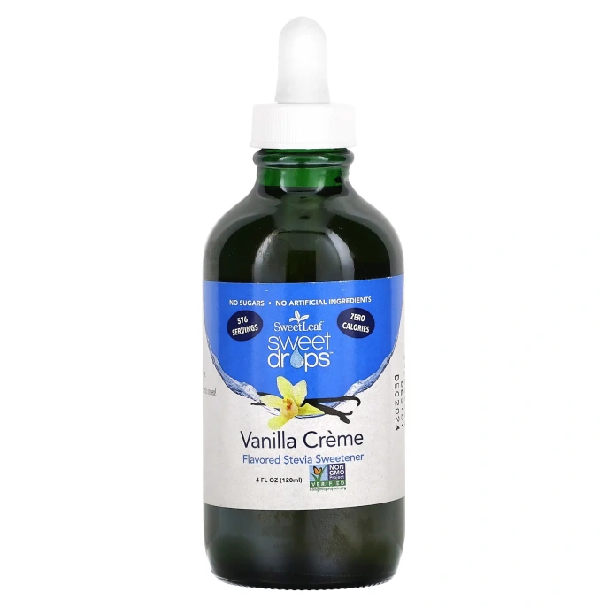 Wisdom Natural, SweetLeaf, Sweet Drops, ванильный крем, 120 мл (4 жидк. Унции)