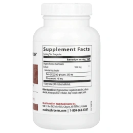 Real Mushrooms, рейши, экстракт грибов в порошке, 90 капсул