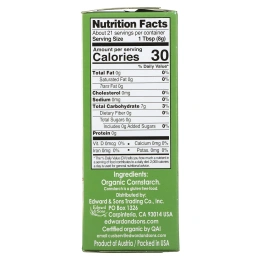 Edward & Sons, Let's Do Organic, органический кукурузный крахмал, без глютена, 170 г (6 унций)