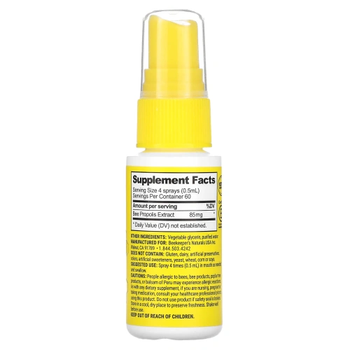 Beekeeper's Naturals, Propolis Throat Spray, 1.06 fl oz (30 ml)