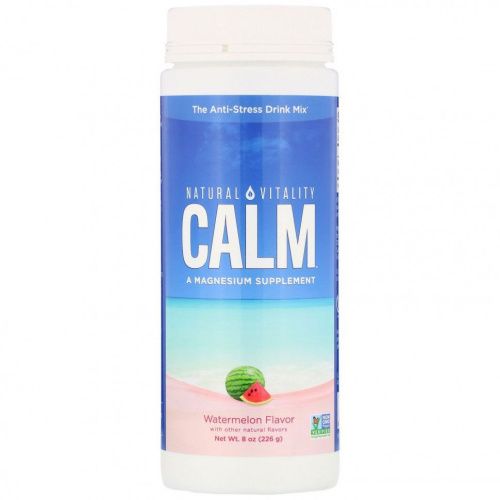 Natural Vitality, Calm, The Anti-Stress Drink Mix, Watermelon, 8 oz (226 g)