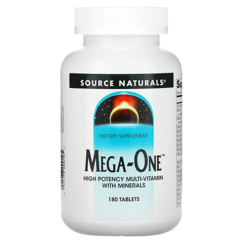 Source Naturals, Mega-One, Высокоэффективные мультивитамины и минералы, 180 таблеток