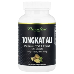 Paradise Herbs, Тонгкат Али, 180 капсул (250 мг в каждой капсуле)