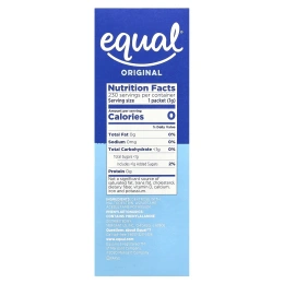 Equal, Нулевой калорийный подсластитель, оригинальный, 230 пакетиков, 230 г (8,1 унции)