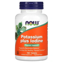 NOW foods Калий плюс йод, 180 таблеток