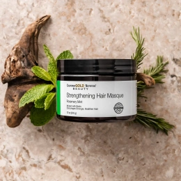 California Gold Nutrition, Beauty, укрепляющая маска для волос, биотин, розмарин и мята, 340 г (12 унций)