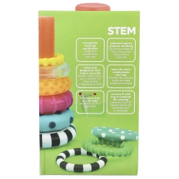 Sassy, Stack of Circles ™, кольцевой укладчик, от 6 месяцев, набор из 10 предметов