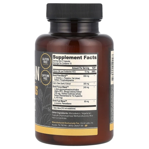 Onnit, Alpha Brain®, 30 капсул