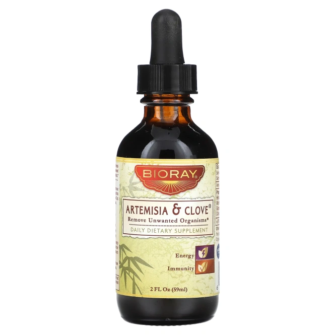 Средство от Паразитов Bioray Inc Полынь и Гвоздика, 2 жидких унций (59 мл)
