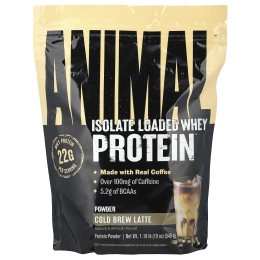 Animal, Изолят, порошок Whey Protein ™, латте для холодного заваривания, 540 г (1,19 фунта)