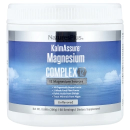 NaturesPlus, KalmAssure®, комплекс с магнием 12, без добавок, 300 г (0,66 фунта)