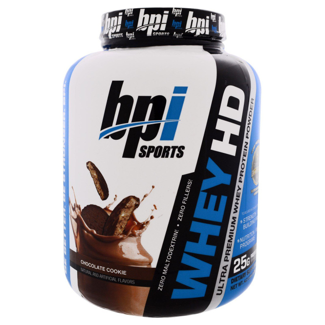 BPI Sports, Сыворотка HD, Ultra Premium Порошок Сывороточного Протеина, Шоколадное печенье, 4,2 фунта (1900 г)